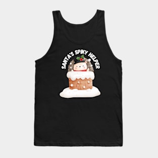 Santa's Spiky Helper, Christmas humor Tank Top